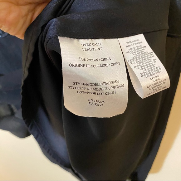 Helmut Lang Calf Fur and Goat Leather Black Dress 6 - Picture 6 of 10